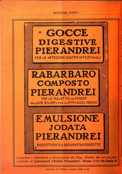 Medicina nuova periodico settimanale di scienze mediche, giurisprudenza sanitaria, medicina sociale e interessi delle classi sanitarie