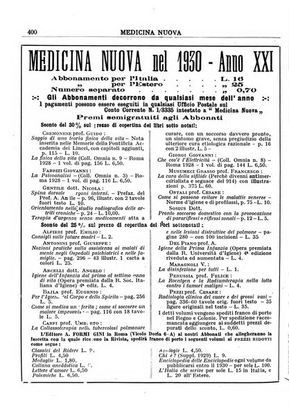 Medicina nuova periodico settimanale di scienze mediche, giurisprudenza sanitaria, medicina sociale e interessi delle classi sanitarie