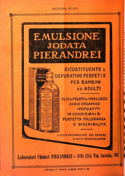 Medicina nuova periodico settimanale di scienze mediche, giurisprudenza sanitaria, medicina sociale e interessi delle classi sanitarie