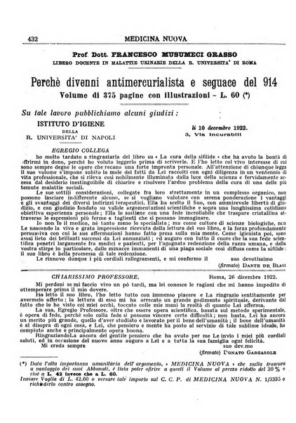 Medicina nuova periodico settimanale di scienze mediche, giurisprudenza sanitaria, medicina sociale e interessi delle classi sanitarie