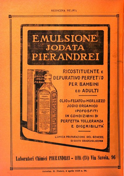 Medicina nuova periodico settimanale di scienze mediche, giurisprudenza sanitaria, medicina sociale e interessi delle classi sanitarie