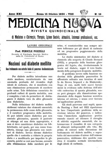 Medicina nuova periodico settimanale di scienze mediche, giurisprudenza sanitaria, medicina sociale e interessi delle classi sanitarie