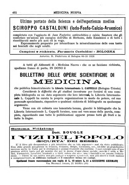 Medicina nuova periodico settimanale di scienze mediche, giurisprudenza sanitaria, medicina sociale e interessi delle classi sanitarie