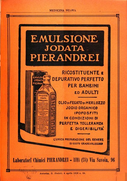 Medicina nuova periodico settimanale di scienze mediche, giurisprudenza sanitaria, medicina sociale e interessi delle classi sanitarie