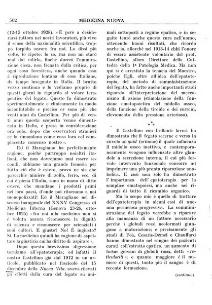 Medicina nuova periodico settimanale di scienze mediche, giurisprudenza sanitaria, medicina sociale e interessi delle classi sanitarie