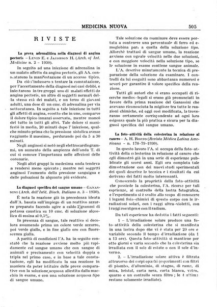 Medicina nuova periodico settimanale di scienze mediche, giurisprudenza sanitaria, medicina sociale e interessi delle classi sanitarie