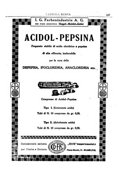 Medicina nuova periodico settimanale di scienze mediche, giurisprudenza sanitaria, medicina sociale e interessi delle classi sanitarie