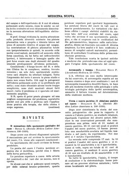 Medicina nuova periodico settimanale di scienze mediche, giurisprudenza sanitaria, medicina sociale e interessi delle classi sanitarie