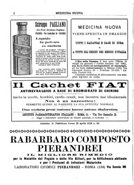 Medicina nuova periodico settimanale di scienze mediche, giurisprudenza sanitaria, medicina sociale e interessi delle classi sanitarie