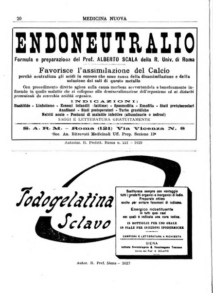 Medicina nuova periodico settimanale di scienze mediche, giurisprudenza sanitaria, medicina sociale e interessi delle classi sanitarie