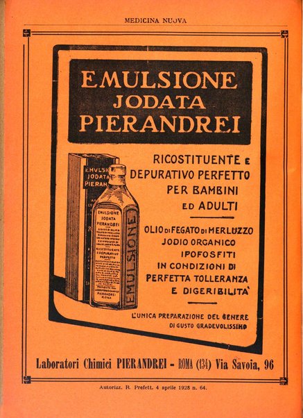 Medicina nuova periodico settimanale di scienze mediche, giurisprudenza sanitaria, medicina sociale e interessi delle classi sanitarie