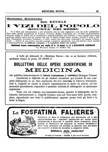 Medicina nuova periodico settimanale di scienze mediche, giurisprudenza sanitaria, medicina sociale e interessi delle classi sanitarie