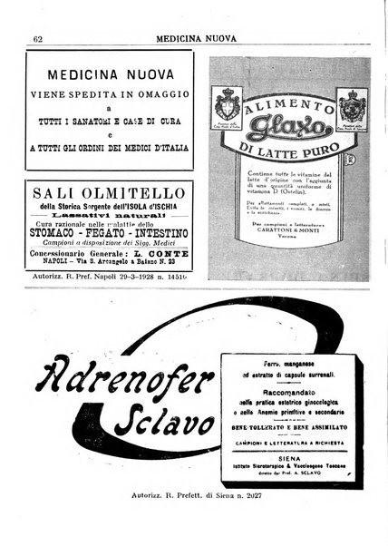 Medicina nuova periodico settimanale di scienze mediche, giurisprudenza sanitaria, medicina sociale e interessi delle classi sanitarie