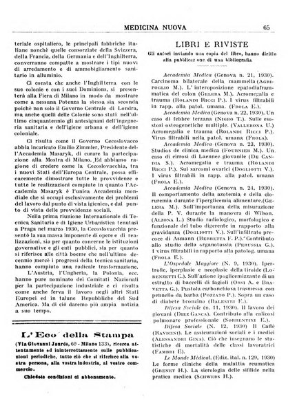 Medicina nuova periodico settimanale di scienze mediche, giurisprudenza sanitaria, medicina sociale e interessi delle classi sanitarie