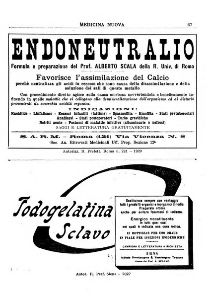 Medicina nuova periodico settimanale di scienze mediche, giurisprudenza sanitaria, medicina sociale e interessi delle classi sanitarie