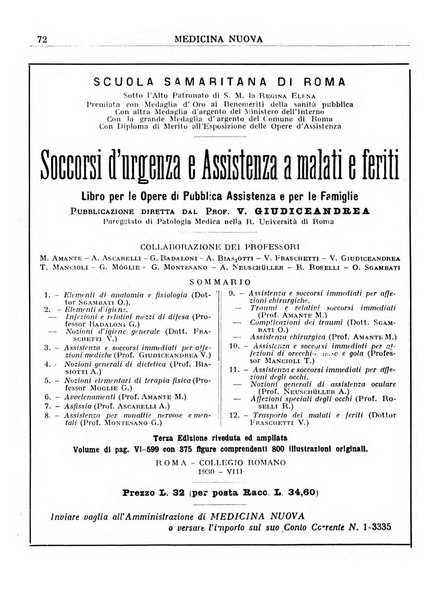 Medicina nuova periodico settimanale di scienze mediche, giurisprudenza sanitaria, medicina sociale e interessi delle classi sanitarie