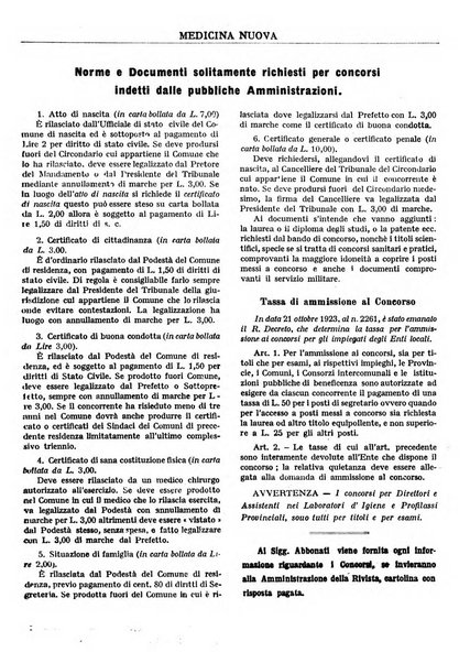 Medicina nuova periodico settimanale di scienze mediche, giurisprudenza sanitaria, medicina sociale e interessi delle classi sanitarie