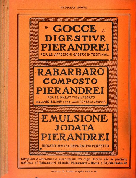 Medicina nuova periodico settimanale di scienze mediche, giurisprudenza sanitaria, medicina sociale e interessi delle classi sanitarie