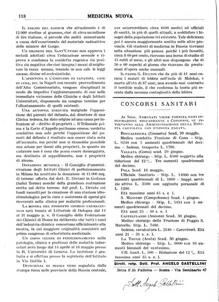 Medicina nuova periodico settimanale di scienze mediche, giurisprudenza sanitaria, medicina sociale e interessi delle classi sanitarie