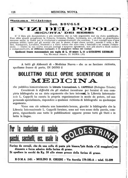 Medicina nuova periodico settimanale di scienze mediche, giurisprudenza sanitaria, medicina sociale e interessi delle classi sanitarie