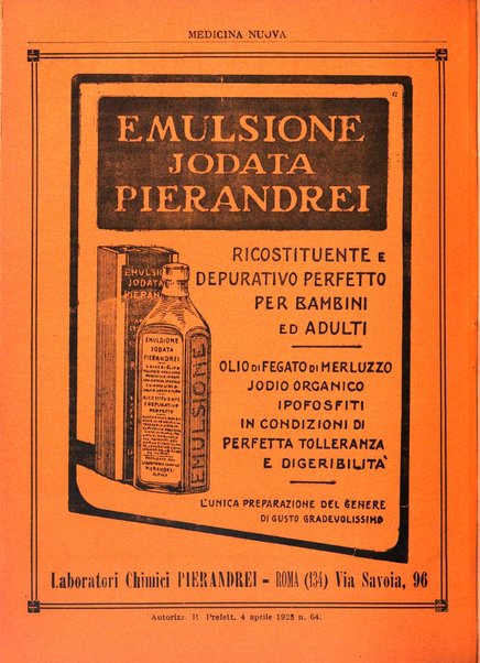 Medicina nuova periodico settimanale di scienze mediche, giurisprudenza sanitaria, medicina sociale e interessi delle classi sanitarie