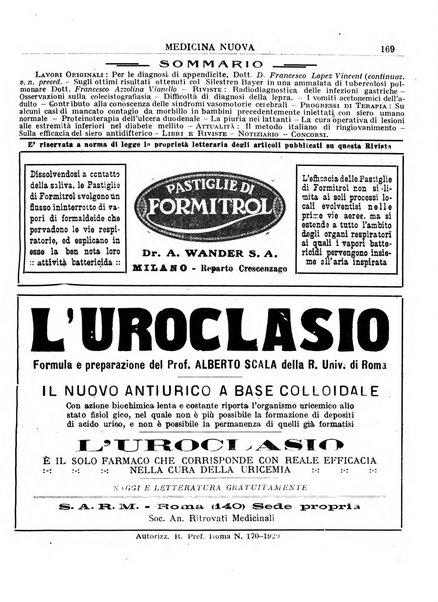 Medicina nuova periodico settimanale di scienze mediche, giurisprudenza sanitaria, medicina sociale e interessi delle classi sanitarie