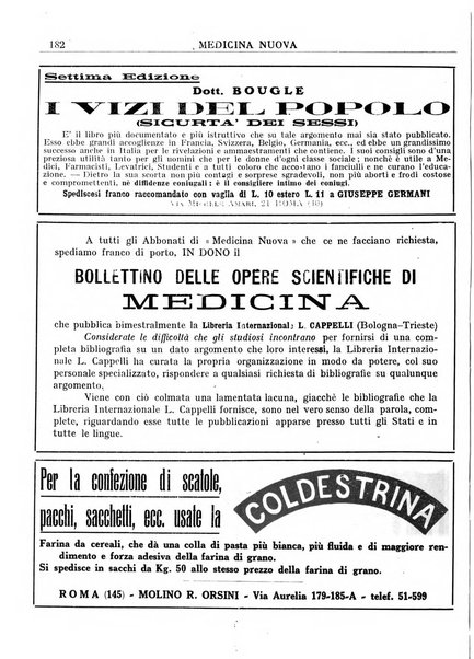 Medicina nuova periodico settimanale di scienze mediche, giurisprudenza sanitaria, medicina sociale e interessi delle classi sanitarie