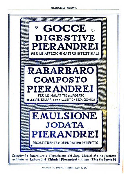 Medicina nuova periodico settimanale di scienze mediche, giurisprudenza sanitaria, medicina sociale e interessi delle classi sanitarie