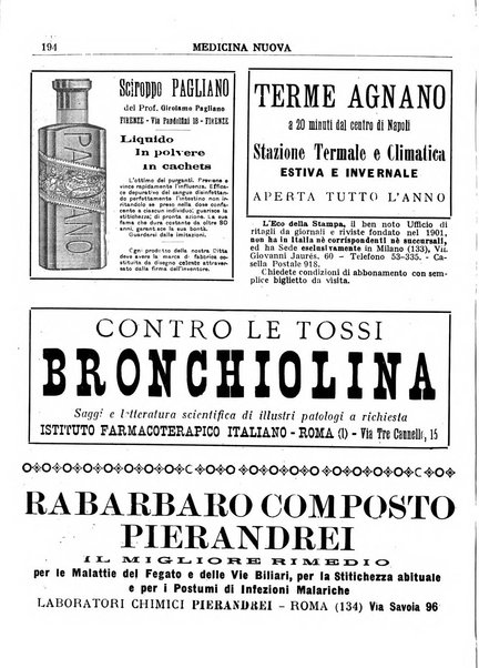 Medicina nuova periodico settimanale di scienze mediche, giurisprudenza sanitaria, medicina sociale e interessi delle classi sanitarie