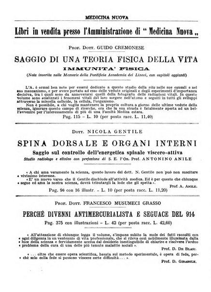 Medicina nuova periodico settimanale di scienze mediche, giurisprudenza sanitaria, medicina sociale e interessi delle classi sanitarie