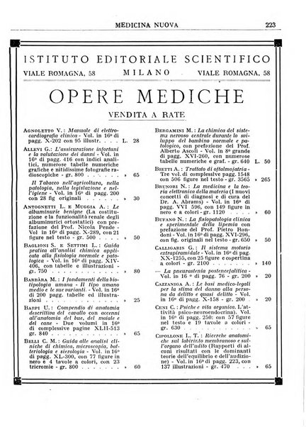 Medicina nuova periodico settimanale di scienze mediche, giurisprudenza sanitaria, medicina sociale e interessi delle classi sanitarie