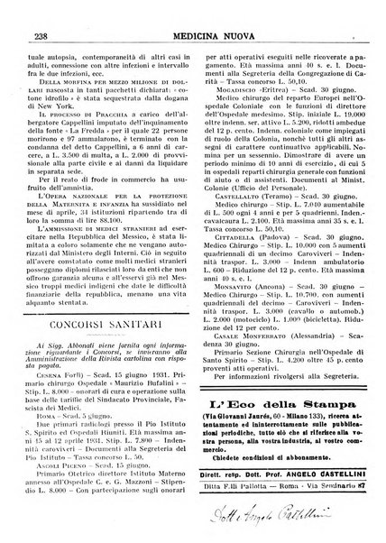 Medicina nuova periodico settimanale di scienze mediche, giurisprudenza sanitaria, medicina sociale e interessi delle classi sanitarie