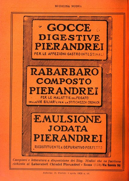 Medicina nuova periodico settimanale di scienze mediche, giurisprudenza sanitaria, medicina sociale e interessi delle classi sanitarie