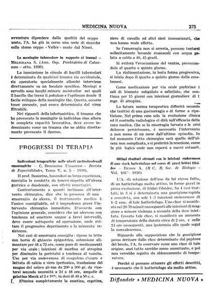 Medicina nuova periodico settimanale di scienze mediche, giurisprudenza sanitaria, medicina sociale e interessi delle classi sanitarie