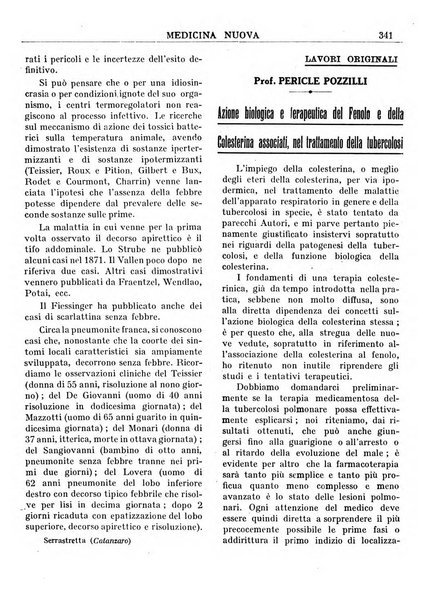 Medicina nuova periodico settimanale di scienze mediche, giurisprudenza sanitaria, medicina sociale e interessi delle classi sanitarie