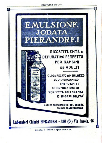 Medicina nuova periodico settimanale di scienze mediche, giurisprudenza sanitaria, medicina sociale e interessi delle classi sanitarie