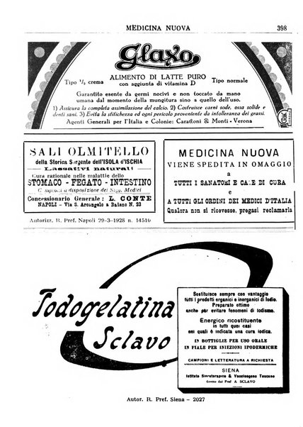 Medicina nuova periodico settimanale di scienze mediche, giurisprudenza sanitaria, medicina sociale e interessi delle classi sanitarie