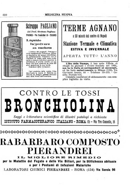 Medicina nuova periodico settimanale di scienze mediche, giurisprudenza sanitaria, medicina sociale e interessi delle classi sanitarie