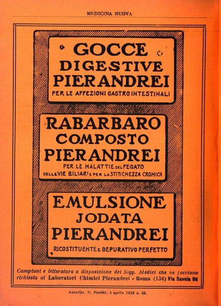 Medicina nuova periodico settimanale di scienze mediche, giurisprudenza sanitaria, medicina sociale e interessi delle classi sanitarie