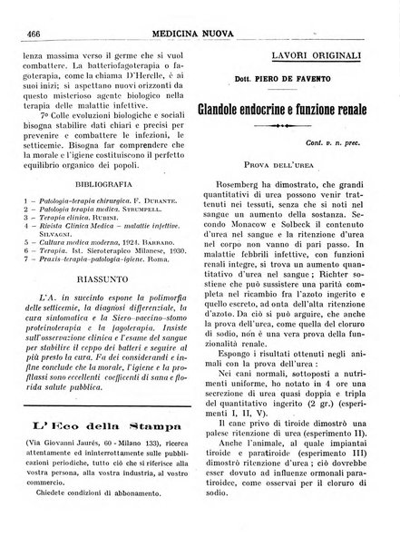 Medicina nuova periodico settimanale di scienze mediche, giurisprudenza sanitaria, medicina sociale e interessi delle classi sanitarie