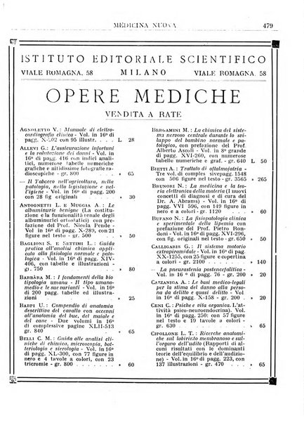 Medicina nuova periodico settimanale di scienze mediche, giurisprudenza sanitaria, medicina sociale e interessi delle classi sanitarie