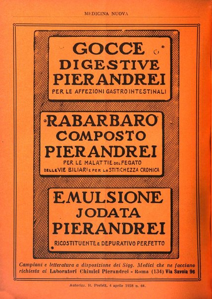 Medicina nuova periodico settimanale di scienze mediche, giurisprudenza sanitaria, medicina sociale e interessi delle classi sanitarie