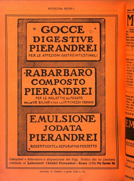 Medicina nuova periodico settimanale di scienze mediche, giurisprudenza sanitaria, medicina sociale e interessi delle classi sanitarie