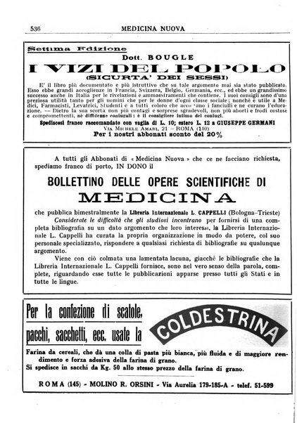 Medicina nuova periodico settimanale di scienze mediche, giurisprudenza sanitaria, medicina sociale e interessi delle classi sanitarie