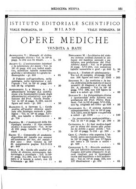 Medicina nuova periodico settimanale di scienze mediche, giurisprudenza sanitaria, medicina sociale e interessi delle classi sanitarie