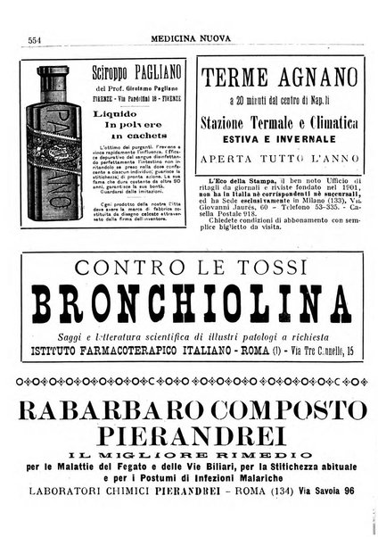 Medicina nuova periodico settimanale di scienze mediche, giurisprudenza sanitaria, medicina sociale e interessi delle classi sanitarie