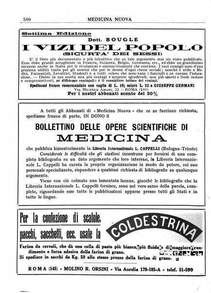 Medicina nuova periodico settimanale di scienze mediche, giurisprudenza sanitaria, medicina sociale e interessi delle classi sanitarie