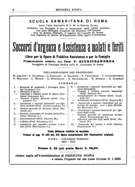 Medicina nuova periodico settimanale di scienze mediche, giurisprudenza sanitaria, medicina sociale e interessi delle classi sanitarie