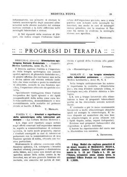 Medicina nuova periodico settimanale di scienze mediche, giurisprudenza sanitaria, medicina sociale e interessi delle classi sanitarie