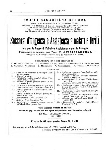 Medicina nuova periodico settimanale di scienze mediche, giurisprudenza sanitaria, medicina sociale e interessi delle classi sanitarie